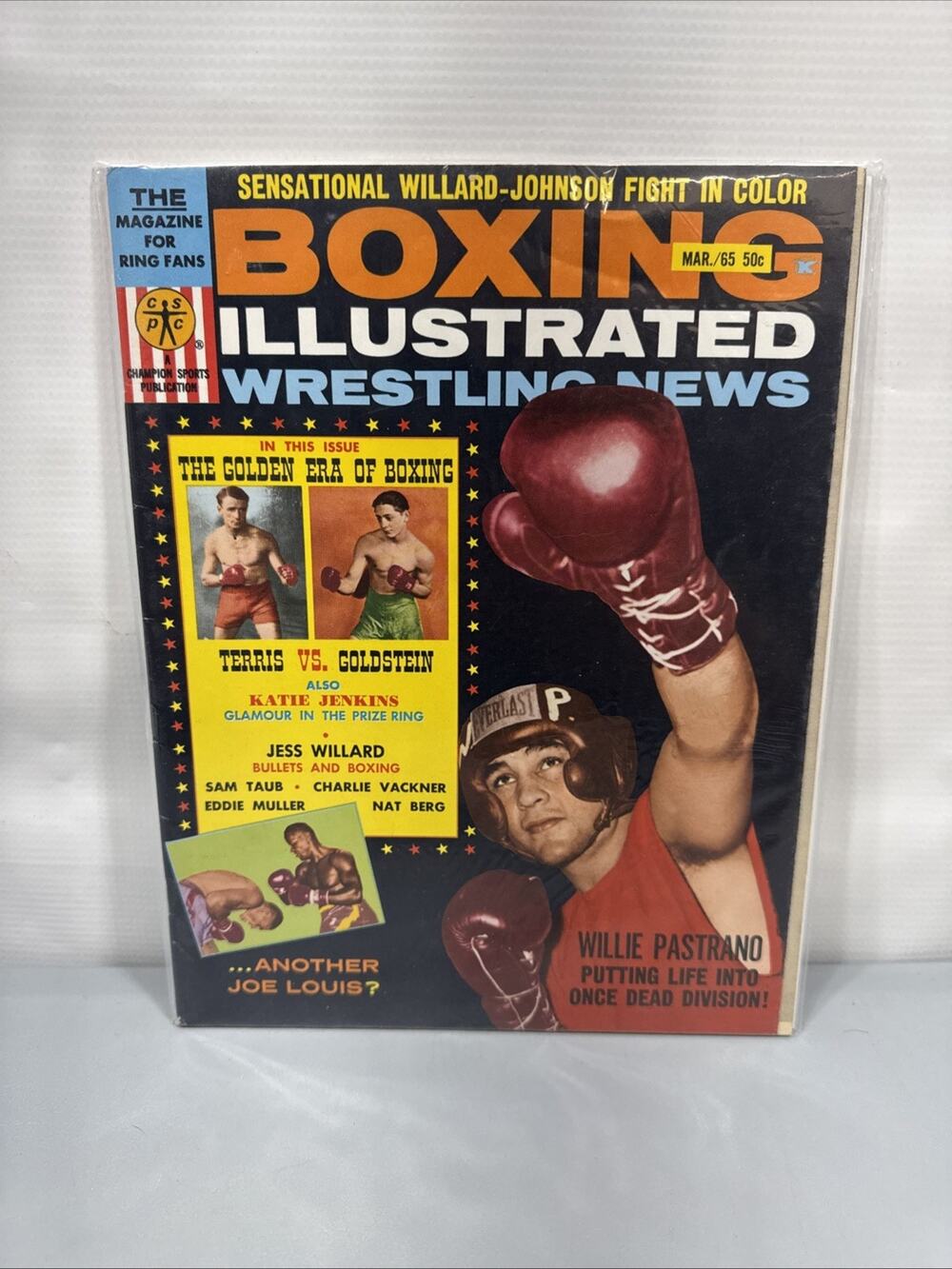 Willie Pastrano March 1965 Boxing Illustrated Wrestling News Ex